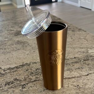 Starbucks Copper Tumbler with Clear Lid